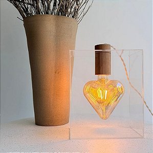 Luminária Coração Apertado (Fio bege)®