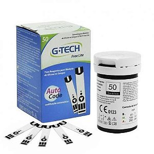 Tiras para teste de glicemia G-tech Free Lite  c/50 und