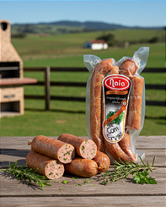 Linguiça Defumada a lenha - Com ervas - 500g