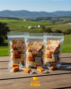 Bala de Caramelo Zero Açúcar 100g - 3 Pacotes
