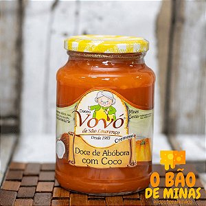 Doce de Abóbora com Coco Zero açúcar - 200g - O Bão di Minas