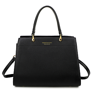 Bolsa Veryrio Média de Couro PU de Alta Qualidade - Niágara Preta