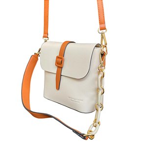 Bolsa Transversal Feminina Pequena Veryrio Alça 2 em 1 - Luz Bege