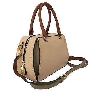 Bolsa Baú da Moda com Tachas Douradas VR2662 Veryrio - Windsor Bege