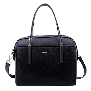 Bolsa Veryrio Tipo Baú de Luxo Transversal e de Mão – Ávila preta