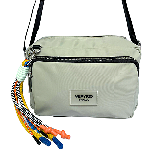 Bolsa de Nylon Impermeável Pequena com Chaveiro - Manchester Cinza