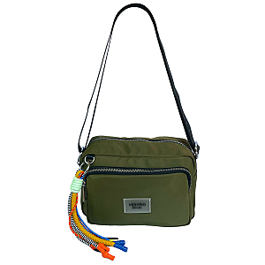 Bolsa de Nylon Impermeável Pequena com Chaveiro - Manchester Verde