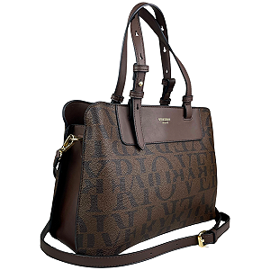 Bolsa Monograma Veryrio Original Feminina Luxo - Ajaccio Café
