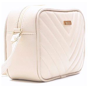 Bolsa Feminina Média Matelassê Transversal Lateral - Colombia Off White