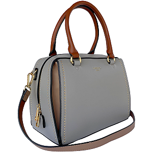 Bolsa Baú da Moda com Tachas Douradas VR2662 Veryrio - Windsor Cinza