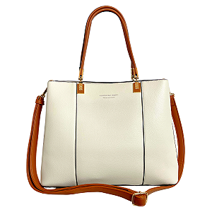 Bolsa Feminina Grande Transversal Veryrio Original - Angers Branca