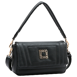 Bolsa Pequena de Ombro Transversal Chenson 3484806 Âncora - Lyons Preta