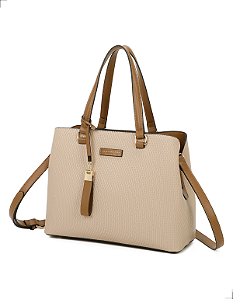 Bolsa Grande Transversal com Divisórias Veryrio VR3472 - Glenoble Bege