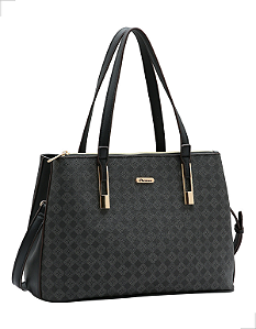 Bolsa Feminina Grande Chenson Original Elemento Gráfico 3485285 Greenlay3 Preta