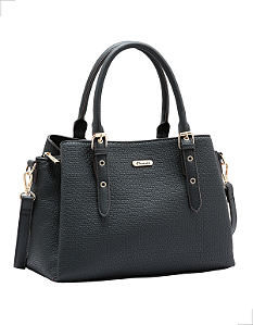 Bolsa Transversal Média com Divisórias Feminina Chenson Original Delicado 3485279 - Preta