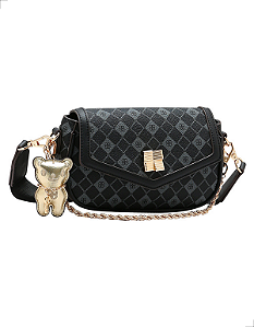 Bolsa Feminina Chenson Monograma Elemento Gráfico 3485390 - Preta