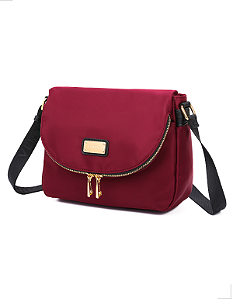 Bolsa Feminina Transversal Impermeável de Lona Veryrio VR1912 - Torino Vinho