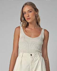 Blusa Canelada  + Saia Bege Promoção