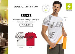 Camiseta com estampa e aplique