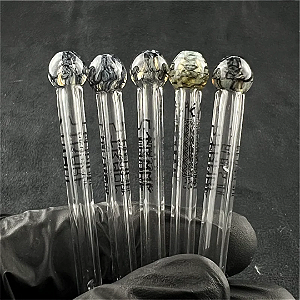 Piteira de Vidro Implosion Black Pearl Strabe Glass - 6mm