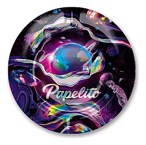Cinzeiro de Metal Redondo Papelito - Universo