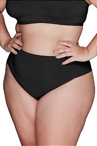 Calcinha Pós Parto Laterais Largas – Plus Size - Preta