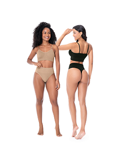 Kit 2 Calcinhas Pós Parto Fio Sem Costura Leve Compressão Zee Rucci