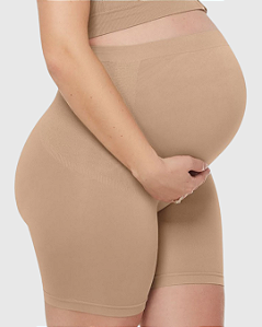 Bermuda Gestante Sem Costura - Bege - Zee Rucci