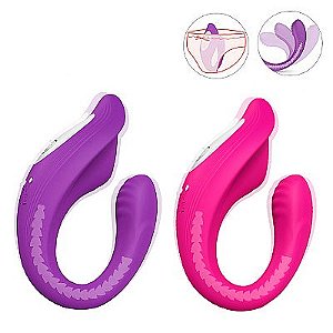 VIBRADOR CASAL MALEÁVEL - RIBBON - RECARREGÁVEL - ROSA
