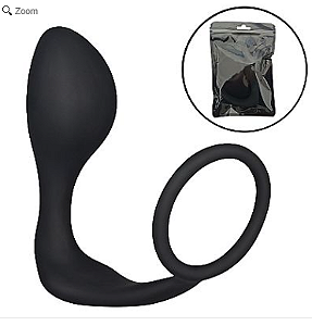 ESTIMULADOR DE PROSTATA COM ANEL - SILICONE