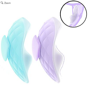 VIBRADOR DE CALCINHA COM CONTROLE SEM FIO - RECARREGÁVEL / PLEASURE - AZUL