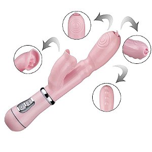 VIBRADOR DE PONTO G E CLITÓRIS - RECARREGÁVEL RABBIT