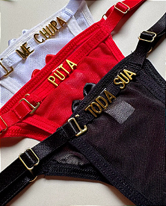 CALCINHA PARA PERSONALIZAR TULE (TAMANHO: U) - *LETRAS VENDIDAS SEPARADAMENTE*