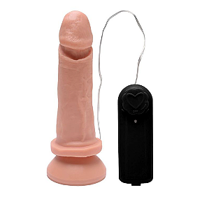 PRÓTESE COM VENTOSA E VIBRADOR - 17x4