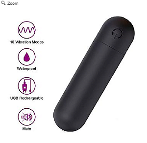 BULLET 10 VIBRAÇÕES - RECARREGÁVEL - PRATA