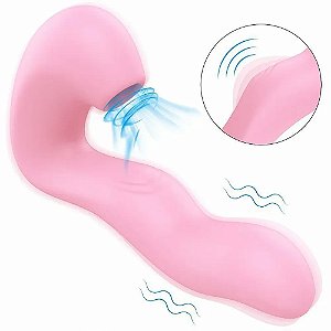 VIBRADOR DE CLITORIS E PULSAÇÃO - RECARREGAVEL - SUPER FORTE - PRETO