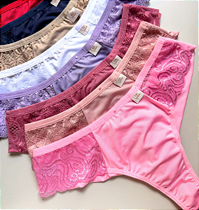 CALCINHA PLUS RENDA - FIO DUPLO