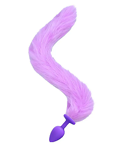 PLUG ANAL EM SILICONE COM RABO RAPOSA - TAMANHO P