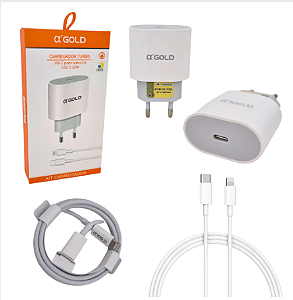 CARREGADOR 30W USB-C / LIGHTNING - AGOLD - CA31-2