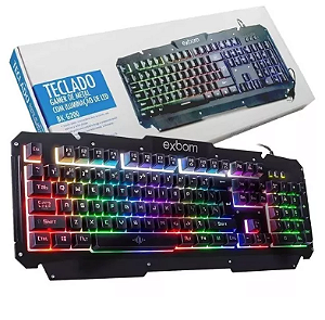 TECLADO GAME RETRO ILUMINADO - EXBOM - BK-G200