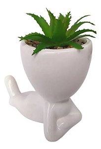 Vaso Decorativo em Cerâmica Bob Deitado (10cm)