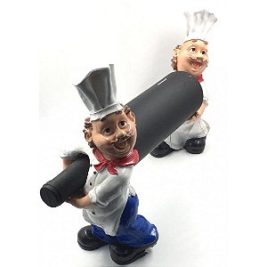 Porta Garrafa (Cozinheiros) de Resina