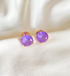 Brinco Sofia Ametista Gold