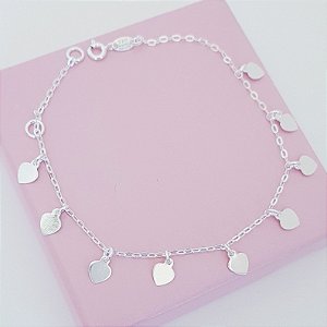 Pulseira Corações Prata 925