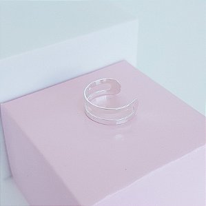 Piercing Fake Aro Duplo Liso Prata 925