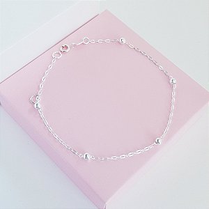 Pulseira Bolinha 3mm Prata 925
