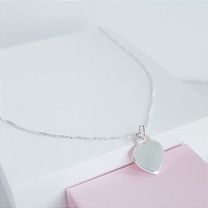 Colar com Pingente Coração Personalizável Prata 925