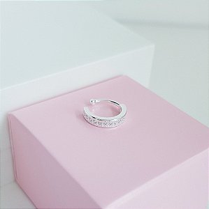 Piercing Fake Cravejado Prata 925