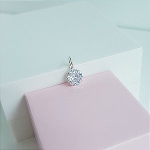 Pingente Ponto de Luz Zirconia 7mm Prata 925
