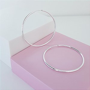 Argola Fio Redondo 38mm Prata 925